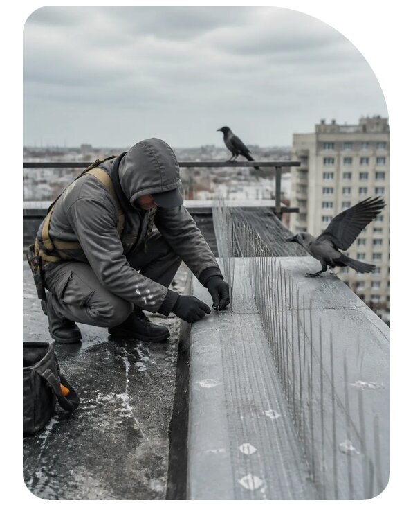 Защита от ворон под ключ в Карасуке по цене от 5079 р. | Сенат-Кск
